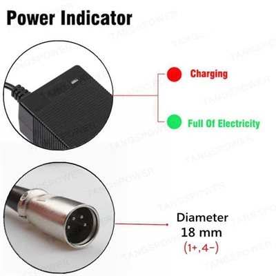 Chargeur pour vélo électrique 42v pour batterie 36v avec branchement XLR 4  PIN - Batterie et chargeur vélo électrique - Achat & prix